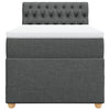 Stella Homewares Box Spring Bed with Mattress Dark Grey King Single Fabric