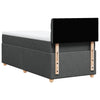 Stella Homewares Box Spring Bed with Mattress Dark Grey King Single Fabric