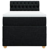 Stella Homewares Box Spring Bed with Mattress Black King Single Fabric
