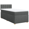 Stella Homewares Box Spring Bed with Mattress Dark Grey King Single Fabric