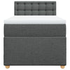 Stella Homewares Box Spring Bed with Mattress Dark Grey King Single Fabric