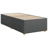 Stella Homewares Box Spring Bed with Mattress Dark Grey King Single Fabric