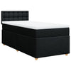 Stella Homewares Box Spring Bed with Mattress Black King Single Fabric