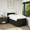 Stella Homewares Box Spring Bed with Mattress Black King Single Fabric