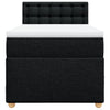 Stella Homewares Box Spring Bed with Mattress Black King Single Fabric