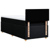 Stella Homewares Box Spring Bed with Mattress Black King Single Fabric