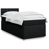 Stella Homewares Box Spring Bed with Mattress Black King Single Fabric