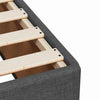 Stella Homewares Box Spring Bed with Mattress Dark Grey Double Fabric