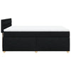 Stella Homewares Box Spring Bed with Mattress Black Double Fabric