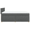 Stella Homewares Box Spring Bed with Mattress Dark Grey Queen Fabric