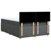 Stella Homewares Box Spring Bed with Mattress Dark Grey Queen Fabric