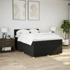Stella Homewares Box Spring Bed with Mattress Black Queen Fabric