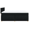 Stella Homewares Box Spring Bed with Mattress Black Queen Fabric
