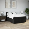 Stella Homewares Box Spring Bed with Mattress Black Queen Fabric