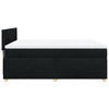 Stella Homewares Box Spring Bed with Mattress Black Queen Fabric
