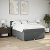 Stella Homewares Box Spring Bed with Mattress Dark Grey Queen Fabric