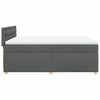 Stella Homewares Box Spring Bed with Mattress Dark Grey Queen Fabric