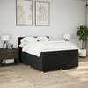 Stella Homewares Box Spring Bed with Mattress Black Queen Fabric