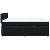 Stella Homewares Box Spring Bed with Mattress Black Queen Fabric
