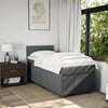 Stella Homewares Box Spring Bed with Mattress Dark Grey King Single Fabric