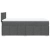 Stella Homewares Box Spring Bed with Mattress Dark Grey King Single Fabric