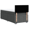 Stella Homewares Box Spring Bed with Mattress Dark Grey King Single Fabric