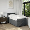Stella Homewares Box Spring Bed with Mattress Dark Grey King Single Fabric