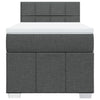 Stella Homewares Box Spring Bed with Mattress Dark Grey King Single Fabric