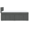Stella Homewares Box Spring Bed with Mattress Dark Grey King Single Fabric