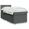 Stella Homewares Box Spring Bed with Mattress Dark Grey King Single Fabric