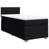 Stella Homewares Box Spring Bed with Mattress Black King Single Fabric