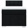 Stella Homewares Box Spring Bed with Mattress Black King Single Fabric
