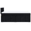 Stella Homewares Box Spring Bed with Mattress Black King Single Fabric