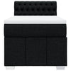 Stella Homewares Box Spring Bed with Mattress Black King Single Fabric
