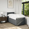 Stella Homewares Box Spring Bed with Mattress Dark Grey King Single Fabric