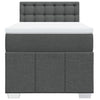 Stella Homewares Box Spring Bed with Mattress Dark Grey King Single Fabric