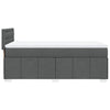 Stella Homewares Box Spring Bed with Mattress Dark Grey King Single Fabric
