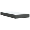 Stella Homewares Box Spring Bed with Mattress Dark Grey King Single Fabric