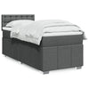 Stella Homewares Box Spring Bed with Mattress Dark Grey King Single Fabric