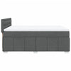 Stella Homewares Box Spring Bed with Mattress Black Double Fabric