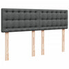 Stella Homewares Box Spring Bed with Mattress Black Double Fabric
