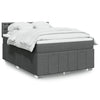 Stella Homewares Box Spring Bed with Mattress Black Double Fabric