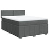 Stella Homewares Box Spring Bed with Mattress Dark Grey Queen Fabric