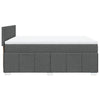 Stella Homewares Box Spring Bed with Mattress Dark Grey Queen Fabric