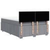 Stella Homewares Box Spring Bed with Mattress Dark Grey Queen Fabric
