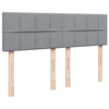 Stella Homewares Box Spring Bed with Mattress Dark Grey Queen Fabric