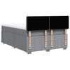 Stella Homewares Box Spring Bed with Mattress Dark Grey Queen Fabric