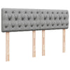 Stella Homewares Box Spring Bed with Mattress Dark Grey Queen Fabric
