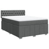 Stella Homewares Box Spring Bed with Mattress Black Queen Fabric