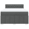 Stella Homewares Box Spring Bed with Mattress Black Queen Fabric